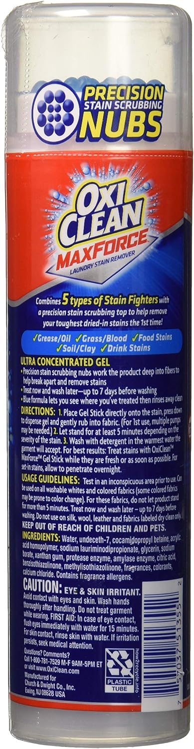 Oxiclean Maxforce Gel Stick, Pack Of 1, 6.2 Ounce