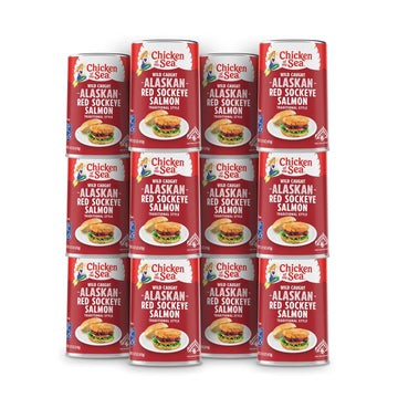 Chicken Of The Sea Red Salmon, Canned Salmon, Wild Caught, 14.75-Ounce Cans (Pack Of 12)