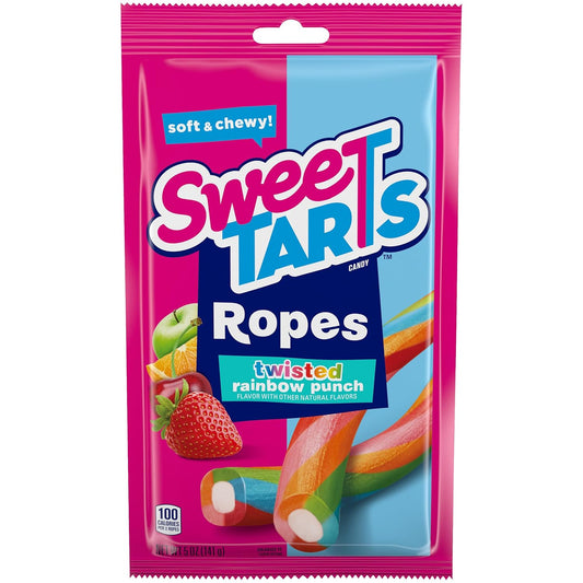 Sweetarts Twisted Ropes, Rainbow Punch, 5 Ounce (Pack Of 12)