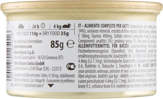 Almo Nature Daily Mousse With Oceanic Fish -Grain Free-(Pack Of 24 X 85G Tins)152