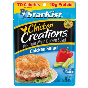 Starkist Chicken Creations, Chicken Salad, 2.6 Oz Pouch (Pack Of 12)
