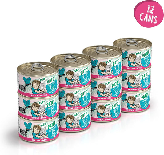 Weruva B.F.F. Play - Best Feline Friend PatƩ Lovers, Aw Yeah!, Tuna & Turkey T.T.Y.L. With Tuna & Turkey, 2.8Oz Can (Pack Of 12)