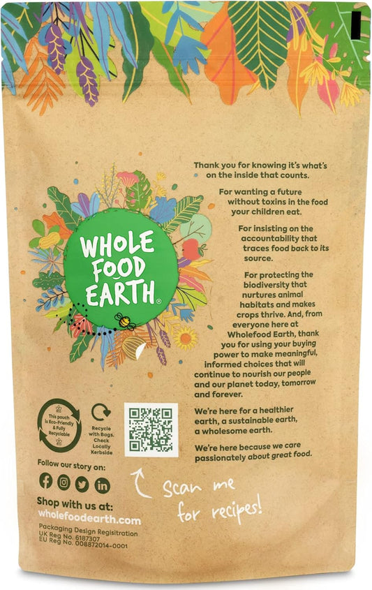 Wholefood Earth Organic Black Turtle Beans 2Kg Raw | Gmo Free | Vegan | High Fibre | High Protein | Certified Organic