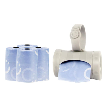 Ubbi On The Go Gray Bag Dispenser And Waste Disposal Bags Refill, Lavender Scented, Baby Savings Bundle