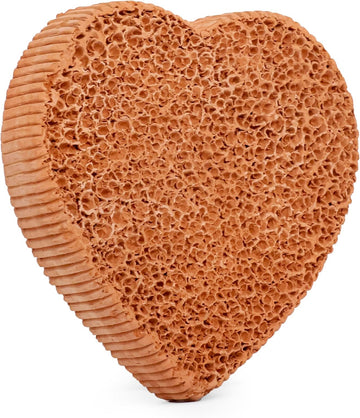 Scrubbies Pumice Stone For Feet Lasts 5+ Years Foot Exfoliator Scrubber Callus Remover Made Of Natural Terra-Cotta (Heart)