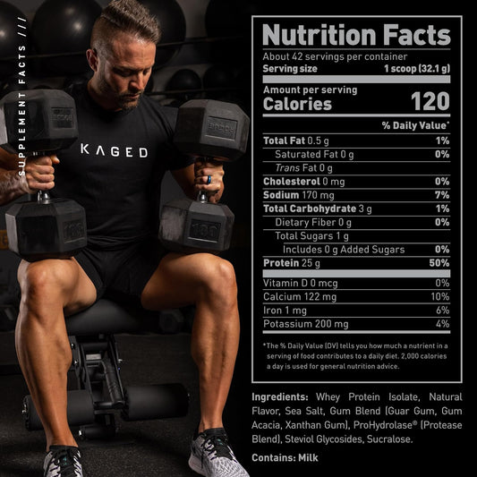 Kaged Whey Protein Isolate Powder | Pb Chocolate | 100% Pure Low Lacto