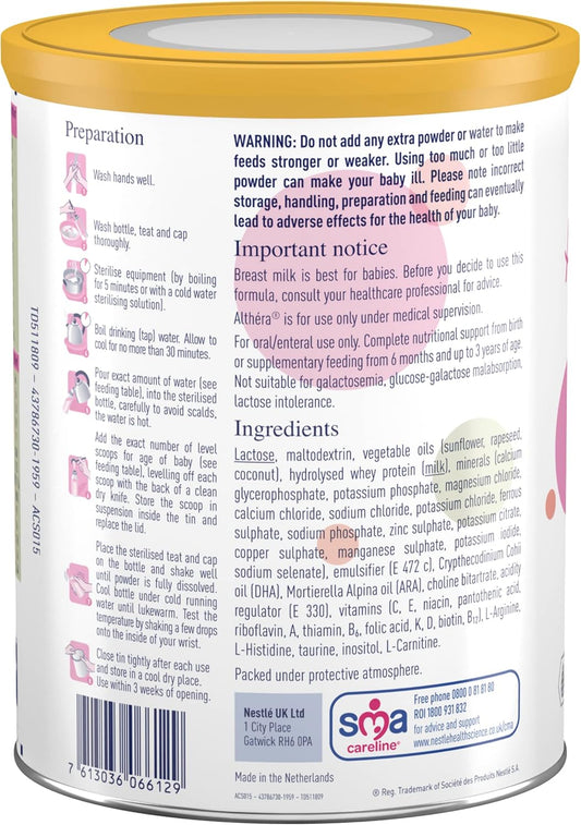 Sma Nutrition AlthƩra