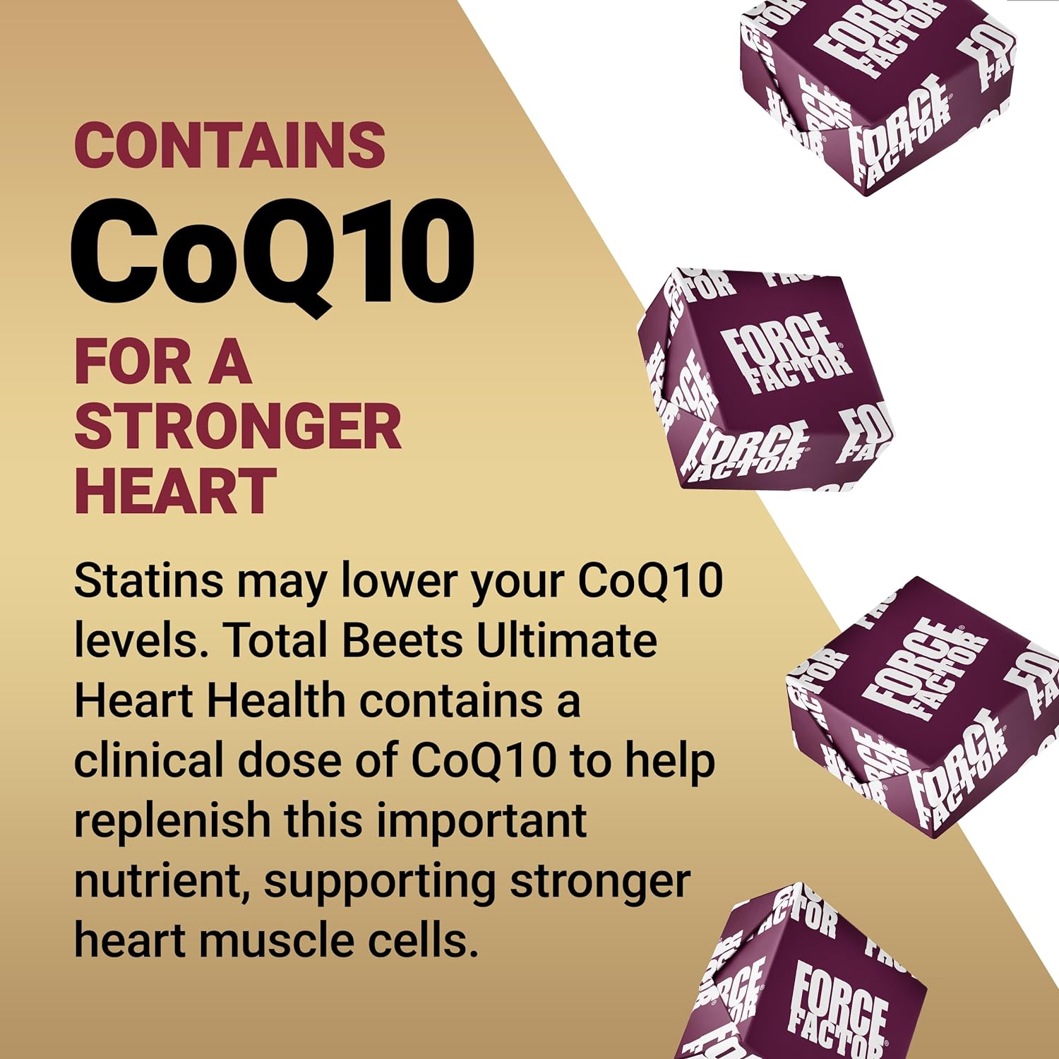 Force Factor Total Beets Ultimate Heart Health Blood Pressure Support Chews With Coq10, Beet Root Powder, Grape Seed Extract, Blood Pressure Supplement For Circulation & Blood Flow, 60 Soft Chews