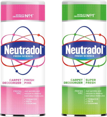 Neutradol Carpet Deodoriser 2 Pack Super Fresh And Fresh Pink Cleaning Product