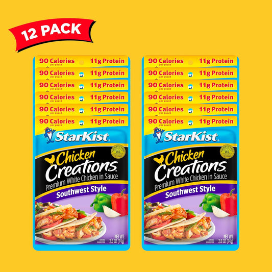 Starkist Chicken Creations, Southwest Style, 2.6 Oz Pouch, Pack Of 12