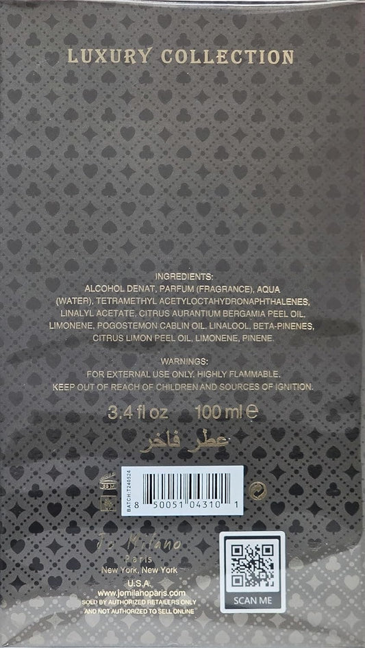 Jo Milano Game Of Spades High Roller Paris 3.4 0Z./100Ml Parfum Spray Unisex : Beauty & Personal Care