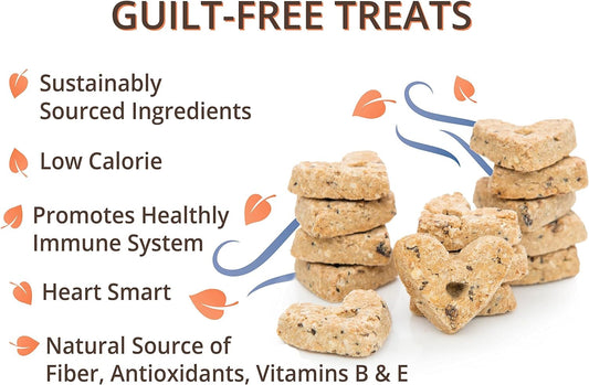 All Natural Puppy Peanut Butter Training Treats - Low Calorie Dog Treats – Low Fat Diet For Pets - Vegetarian, Baked, Crunchy Biscuits - Heart Shaped, Healthy Fiber, No Grain-Gluten, Made In Usa