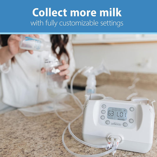 Dr. Brown'S Customflow Double Electric Quiet Breast Pump With Softshape Silicone Shields