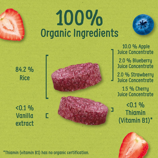 Organix Summer Fruits Rice Cake Clouds, Baby Rice Cakes Snack, Finger Food, 7+ Months, 40 G (Pack Of 6)