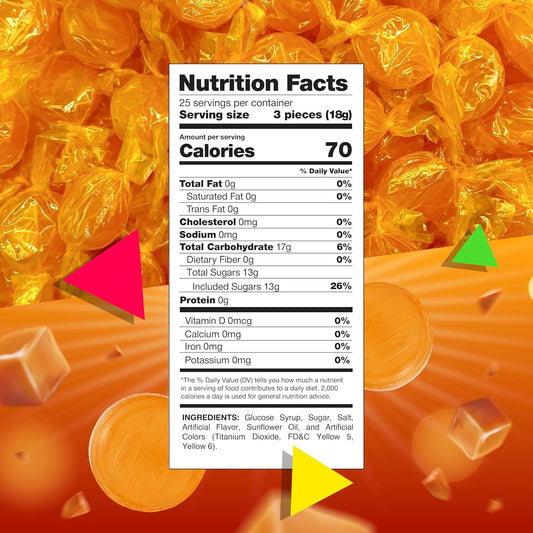 Arcor Butterscotch Hard Candy | 1 Pound Bag - Approx. 75 Count | Old-Fashioned Treats