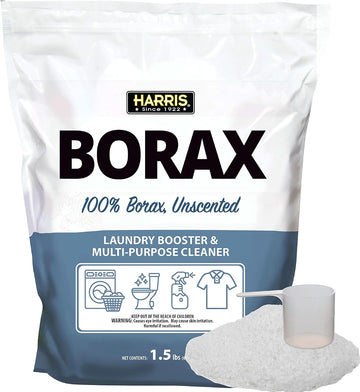 Harris Borax Powder Laundry Booster And Multipurpose Cleaner, 1.5Lb (Eucalyptus Mint)