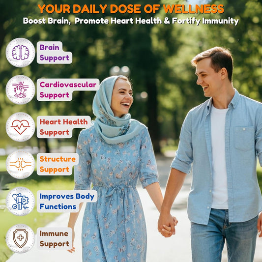 Vegan Omega 3 Gummies For Adults | No Fish Oil Burps | 60 Gummies | Plant Based W/Chia Oil, Algae | Omega 3 6 9 W/Dha, Vitamin C | For Brain, Cardiovascular & Immune Support Halal