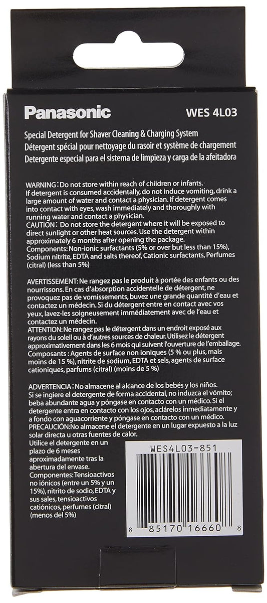 Panasonic Cleaning Solution Refill for Men’s Shaver Automatic Clean and Charge Systems, 3-Pack - WES4L03