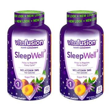 Vitafusion Sleepwell Gummies White Tea With Passion Fruit 60 Each (Pack Of 2)