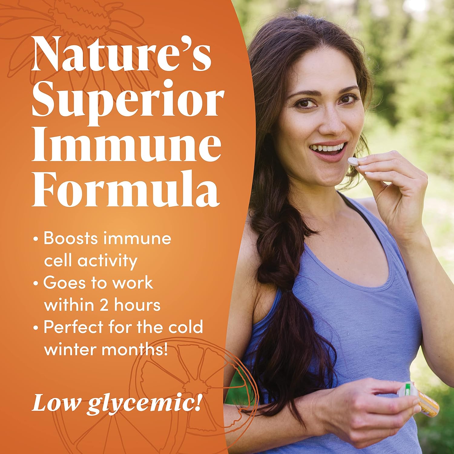 Zand Immune Fast Zesty Orange Chews | Boosts Immune Response & Cell Activity w/EpiCor*, Echinacea, 30 Tablets, 10 Serv. : Health & Household