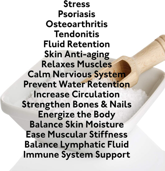 100% Pure Dead Sea Mineral Bath Salt Fragrance Free 6 Pack 2.5 Oz Single Use Packets With Magnesium, Sulfur And 21 Essential Minerals. All Skin Types, Problem Skin. Natural, Therapeutic