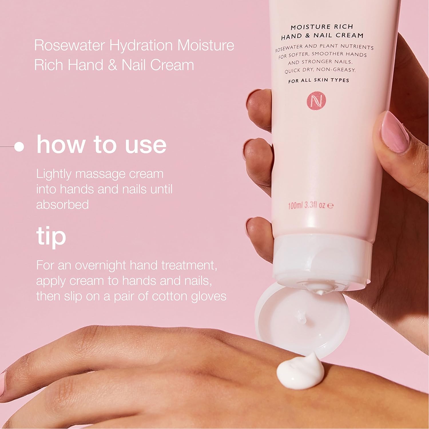 Natio Australia Rosewater Hydration Moisture Rich Hand and Nail Cream, 100 ml - Soothing, Softening Hand Cream - Hand Lotion for Dry Cracked Hands : Amazon.co.uk: Beauty