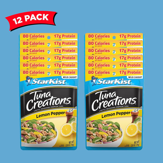 Starkist Tuna Creations Lemon Pepper, (Packaging May Vary), 2.6 Oz, Packof 12