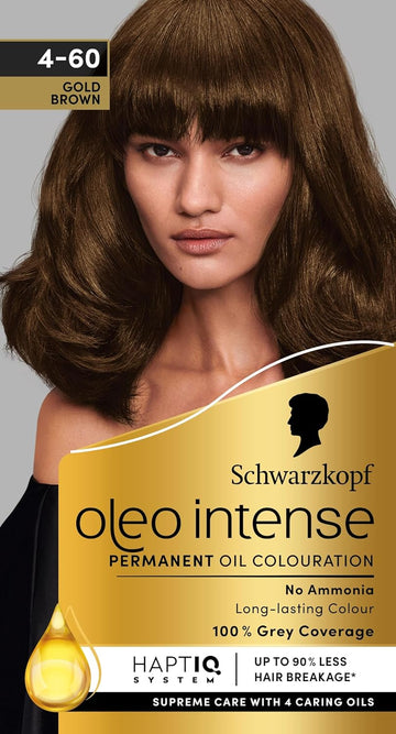 Schwarzkopf Oleo Intense Permanent Oil Colour 3-33 Rich Plum Hair Dye, 100% Grey Coverage, Conditioner With Haptiq System, Long-Lasting Colour, Ammonia Free Hair Dye