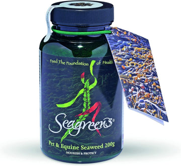 Seagreens Seaweed Supplement For Pets & Horses, 200G, 2 Weeks - 6 Months Supply, Natural Seaweed For Dogs, Cats & Equine, Granules, Daily Pet Nutrition Support, Vegan & Additive-Free