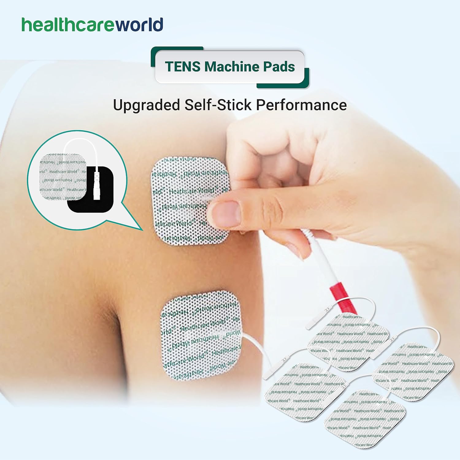 TENS Electrode Pads Pre Wired 5cm x 5cm - Pack of 4 Square : Amazon.co.uk: Health & Personal Care