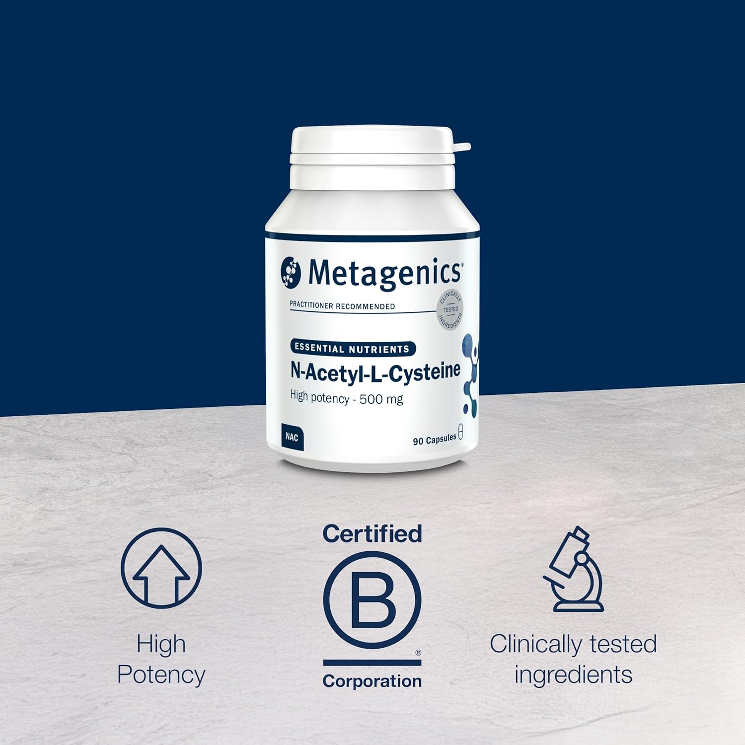 Metagenics N-Acetyl-L-Cysteine (NAC) - Amino Acid with Flexible Dosage - Vegan, Gluten-Free - 90 Capsules : Amazon.co.uk: Health & Personal Care