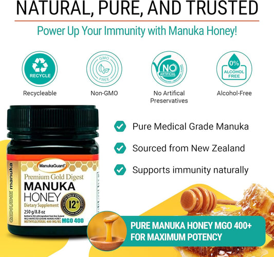 Manukaguard Premium Gold Manuka Honey 12+ Mgo 400