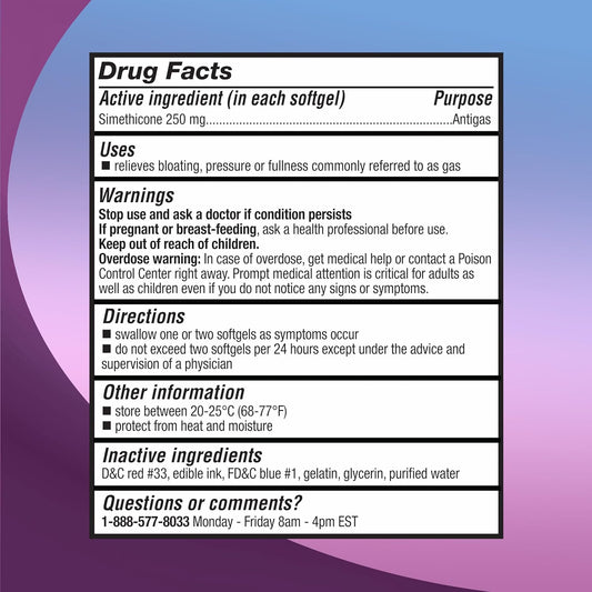 Gas Relief Maximum Strength – Softgel Capsules – 120 Count