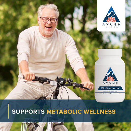 Ayush Herbs Biogymnema, All-Natural Ayurvedic Herbal Supplement With Gymnema, Bitter Melon And Chromium, Supports Healthy Metabolism, 90 Vegetarian Capsules