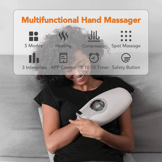 Breo Wowos Hand Massager With Heating Function, App Control, Cordless,
