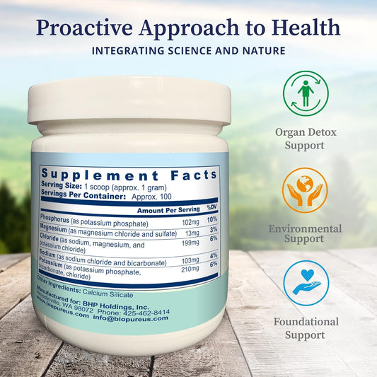 Biopure Matrix Electrolyte Powder – Vital Mineral & Salt Supplement, Including Magnesium & Sodium Chloride, To Promote Normalized Electrolyte, Hydration, & Ph Levels For Whole-Body Wellness – 100G