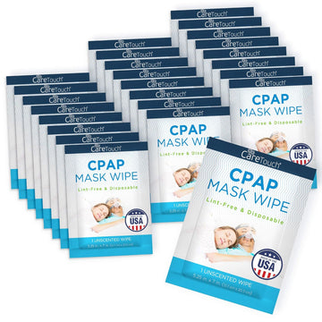 Care Touch Cpap Travel Mask Wipes - 25 Individually Wrapped Cpap Wipes - Unscented - Cleans Cpap, Bipap, Or Other Pap Masks