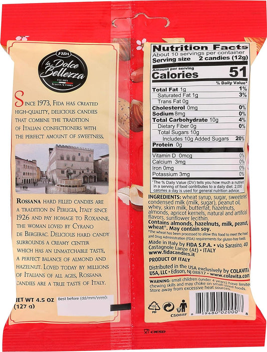 Fida - Rossana Hard Filled Candy - 18 Oz, 4.5 Ounce Bag (Pack Of 4)