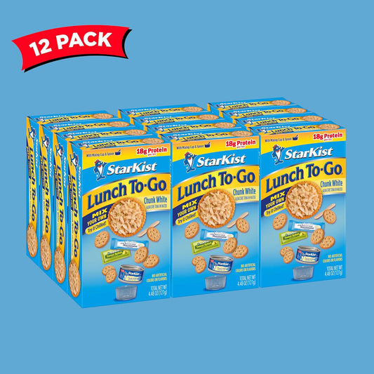 Starkist Lunch To-Go Chunk White Mix Your Own Tuna Salad, 4.48 Oz, Pack Of 12