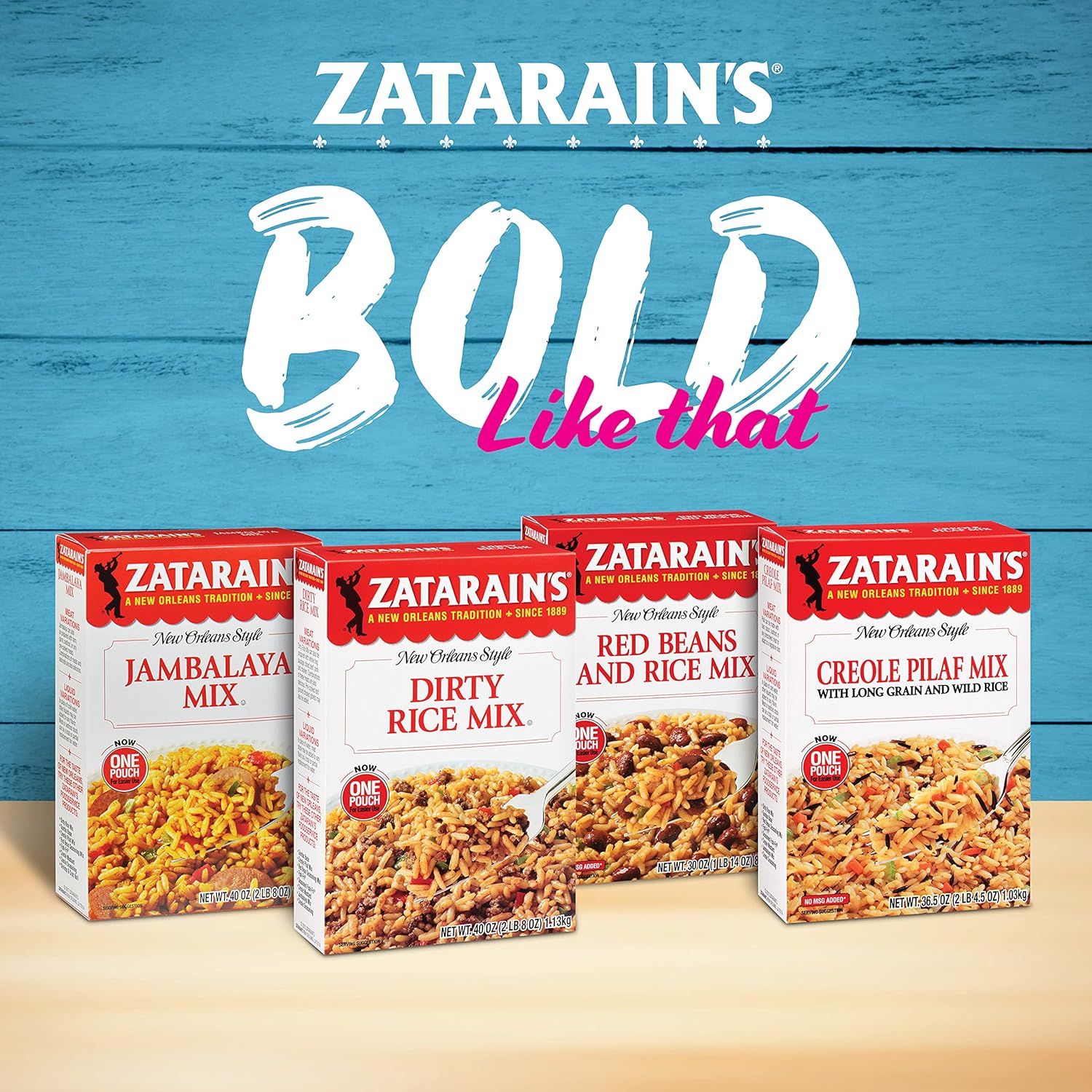 Zatarain's Jambalaya Mix, 40 oz - One 40 Ounce Box of Jambalaya Rice Mix, Perfect as a Stand-Alone Side or Signature Cajun Dish with Sausage, Chicken or Seafood