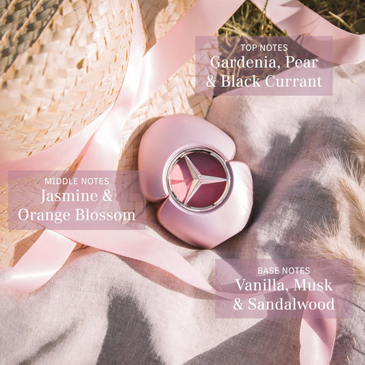 Mercedes-Benz Woman - Elegant Fragrance With Sweet, Floral, Fruity Notes - Mesmerize The Senses With Original Luxury Women'S Eau De Toilette Spray - Endless Day Through Night Scent Payoff - 3 Oz