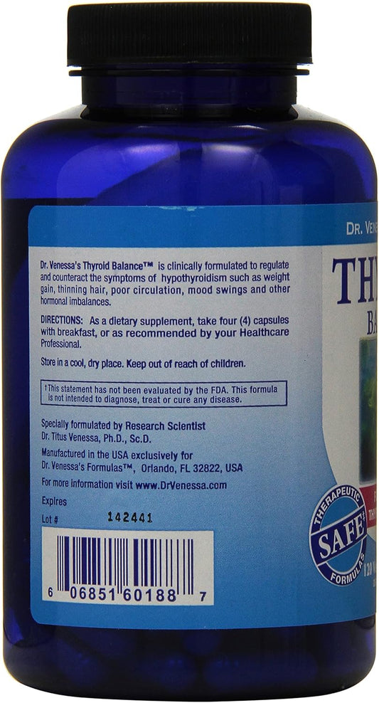 Dr. Venessa'S Formulas Thyroid Balance Capsules, 120 Count