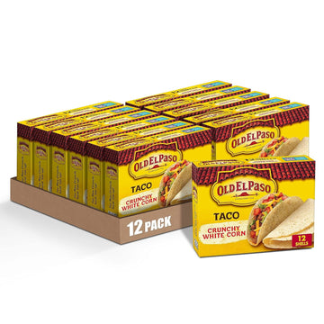 Old El Paso Crunchy White Corn Taco Shells, Gluten Free, 12 Ct., 4.6 Oz. (Pack Of 12)
