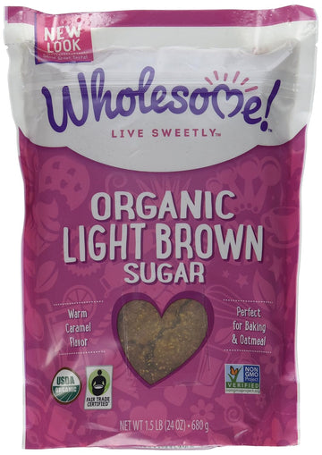 Wholesome Sweeteners Fair Trade Org Light Brown Sugar, 24 Oz Pouches, 2 Pk