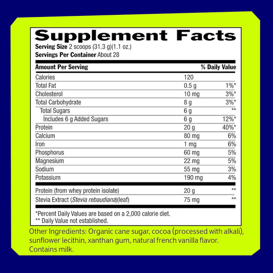 Biochem 100% Whey Isolate Protein - Chocolate - 30.9 Oz - Pre & Post W