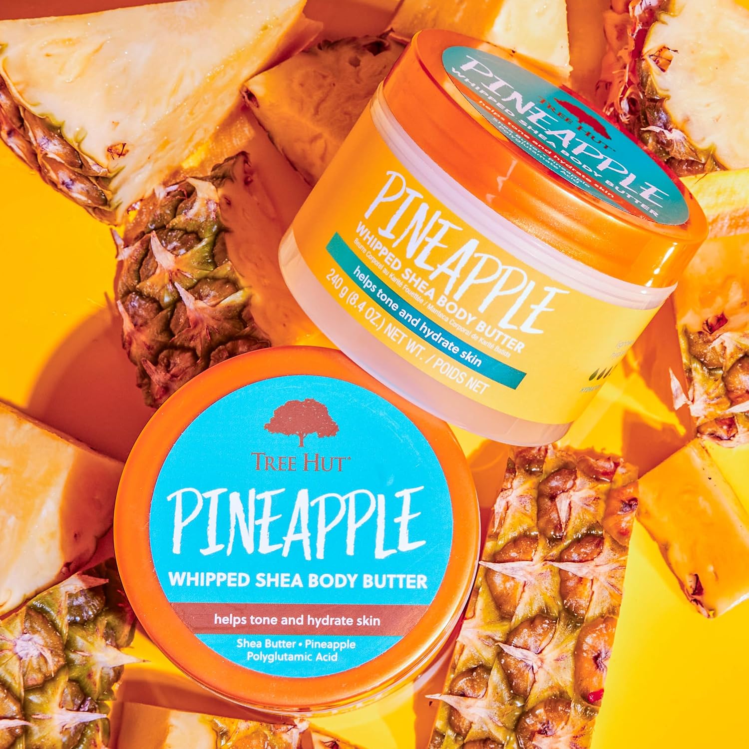 Tree Hut Pineapple Whipped Shea Body Butter | Long-Lasting Hydration Leaves Skin Feeling Soft & Moisturized | Lightweight | Nourishing Essential Body Care | 8.4 Fl Oz. : Beauty & Personal Care