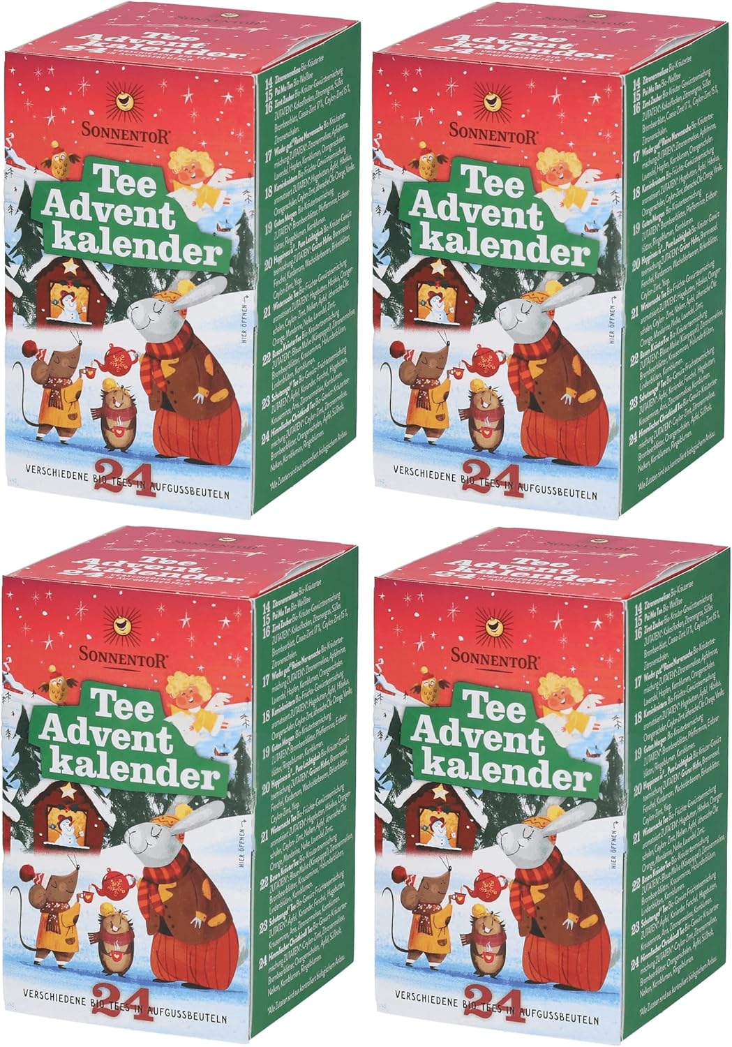 Tea Advent Calendar New Sun Gate β Pack Of 4