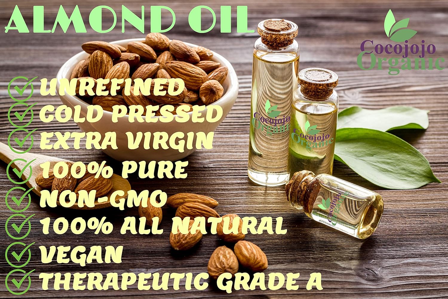 Sweet Almond Oil - Face Skin Hair Cold Pressed 16 oz Natural Pure Massage Extra Virgin Unrefined Premium Grade : Beauty & Personal Care