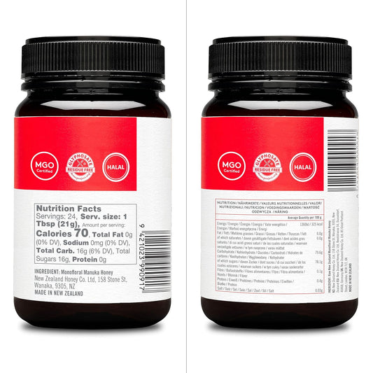 New Zealand Honey Co. Raw Manuka Honey Umf 15+ | Mgo 514+, Umf Certified / 8.8Oz