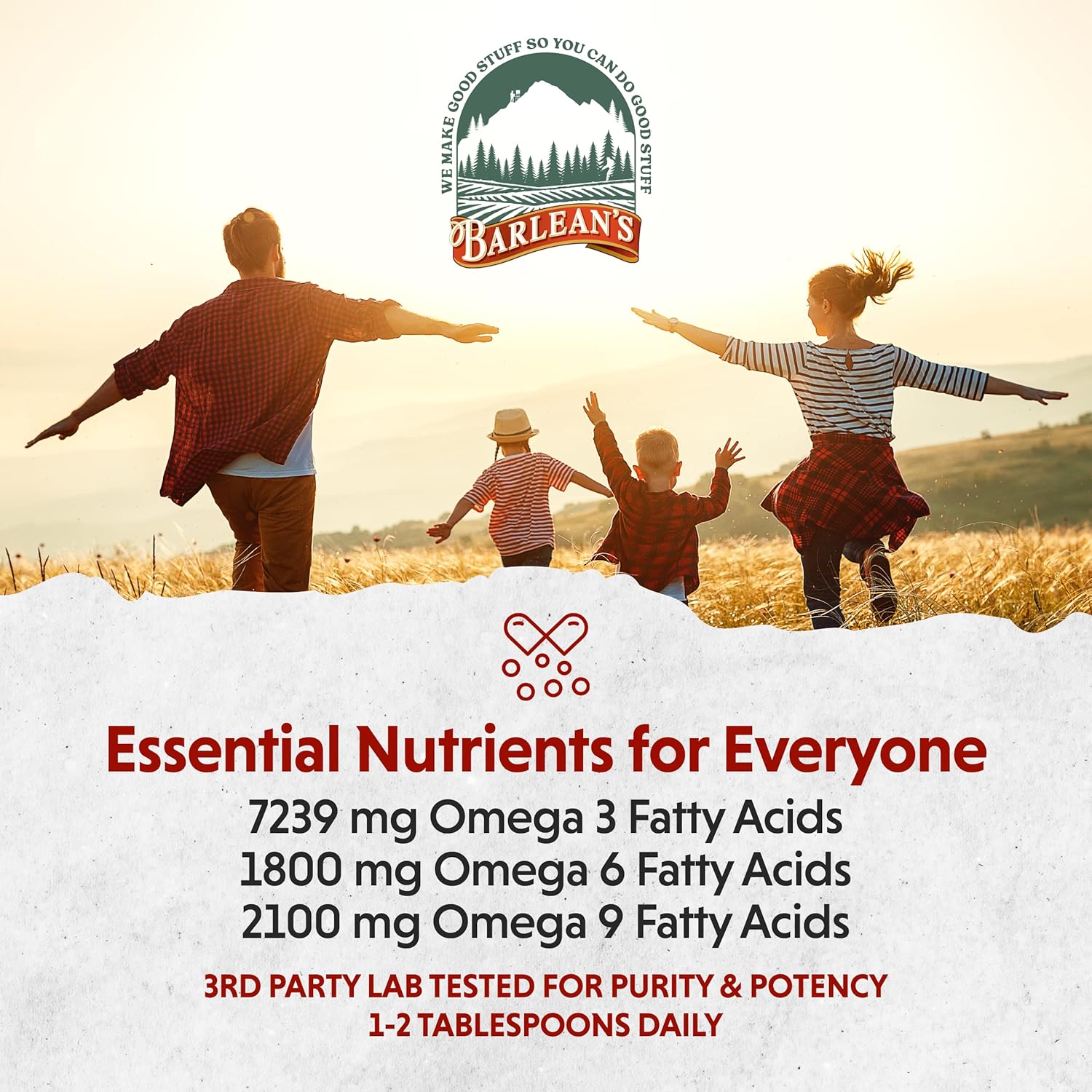 Barlean'S Organic Lignan Flaxseed Oil Liquid Supplement From Cold Pressed Flax Seeds, 7,230 Mg Ala Omega-3 Fatty Acids For Healthy Hair, Skin, And Eyes, Gluten Free, 12 Oz : Health & Household